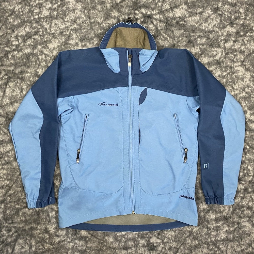 Patagonia R1 Jacket Mens Size Small Two Tone Blue Full Zip Lightweight Ski Snow